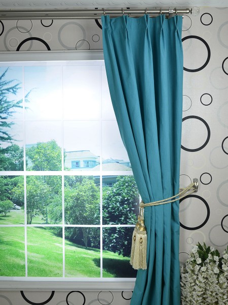Extra Wide Hudson Solid Double Pinch Pleat Curtains 100 Inch - 120 Inch Curtains