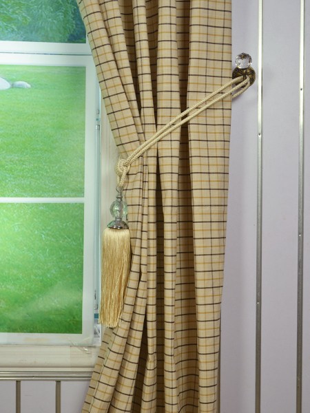 Extra Wide Hudson Small Plaid Double Pinch Pleat Curtains