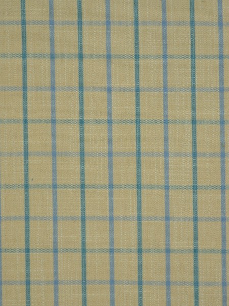 Hudson Cotton Blend Small Plaid Custom Made Curtains (Color: Capri)