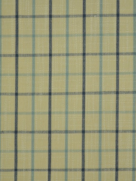 Hudson Cotton Blend Small Plaid Versatile Pleat Curtain (Color: Bondi blue)