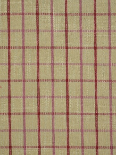 Hudson Cotton Blend Small Plaid Custom Made Curtains (Color: Cardinal)