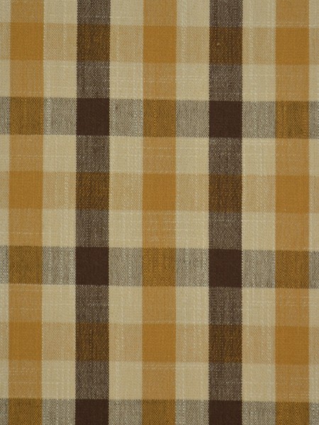 Hudson Cotton Blend Small Check Tab Top Curtain (Color: Coffee)