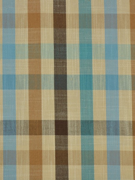 Extra Wide Hudson Middle Check Double Pinch Pleat Curtains 100 - 120 Inch Panels (Color: Capri)