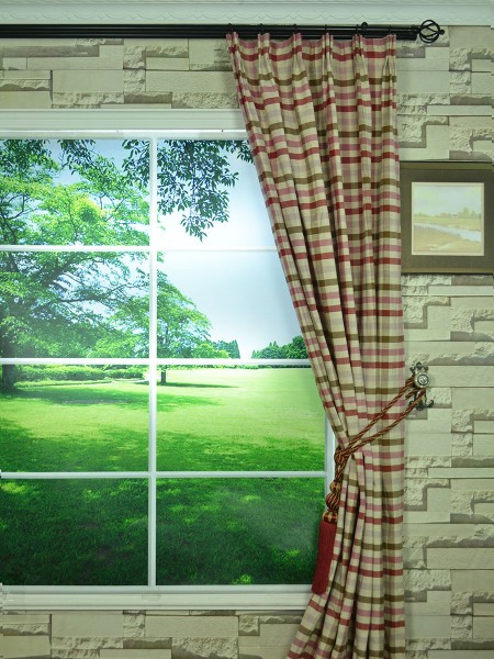 Extra Wide Hudson Middle Check Versatile Pleat Curtains 100 - 120 Inch Curtains