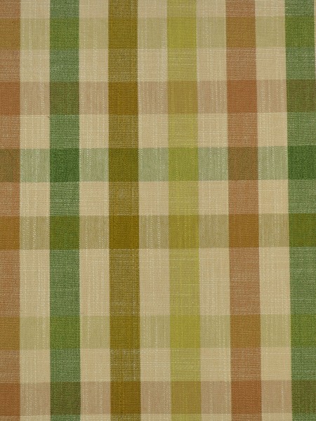 Hudson Cotton Blend Middle Check Double Pinch Pleat Curtain (Color: Olive)