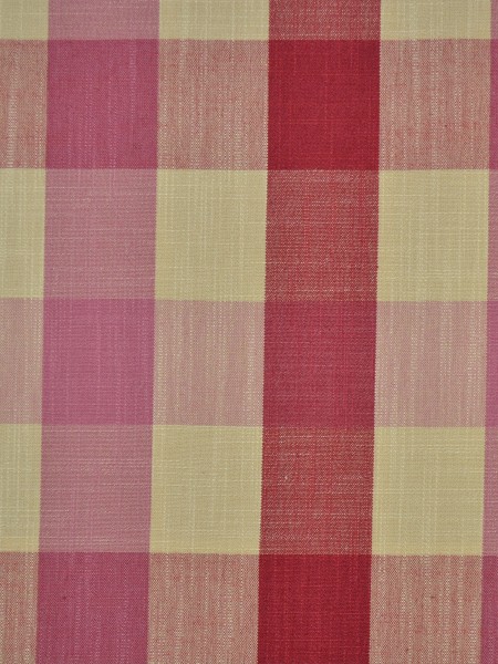 Hudson Cotton Blend Bold-scale Check Custom Made Curtains (Color: Cardinal)