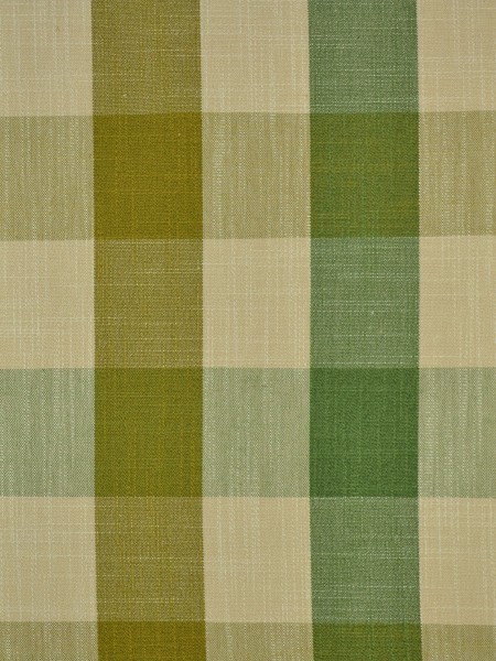 Hudson Cotton Blend Bold-scale Check Versatile Pleat Curtain (Color: Olive)