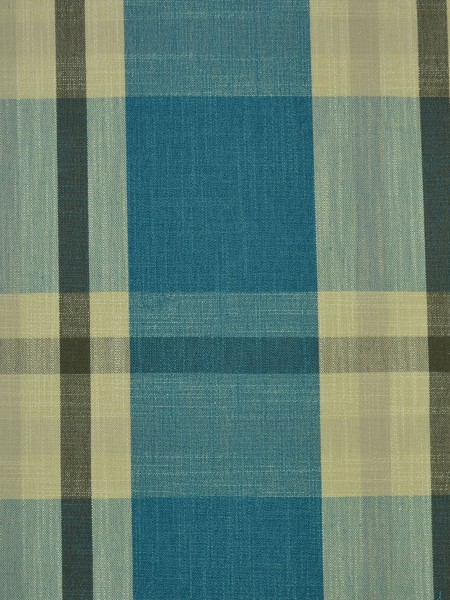Extra Wide Hudson Large Plaid Back Tab Curtains 100 - 120 Inch Curtain Panels (Color: Celadon Blue)