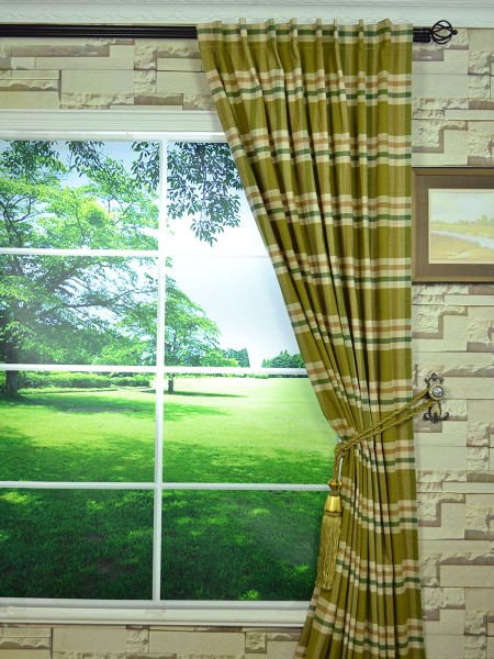 Extra Wide Hudson Large Plaid Back Tab Curtains 100 - 120 Inch Curtain Panels