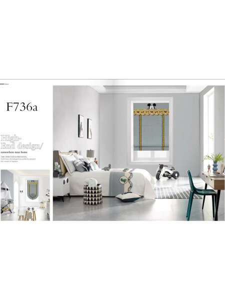 QYBHF736 High Quality Chenille Custom Made Roman Blinds For Home Decoration