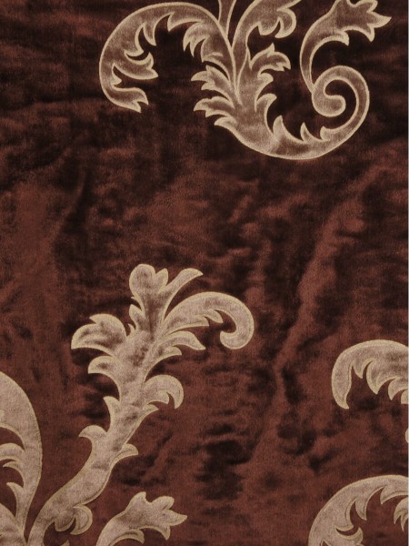 Hebe Mid Scale Scrolls Single Pinch Pleat Velvet Curtains