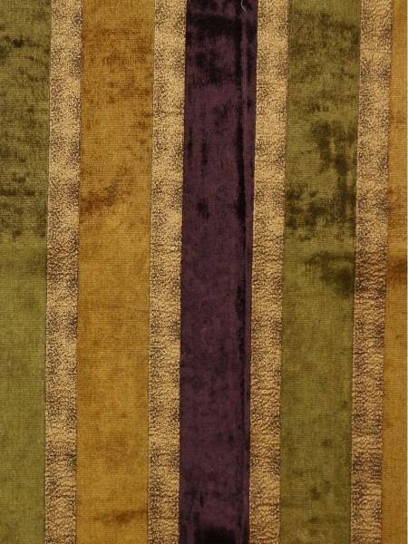 Maia Luxurious Stripe Velvet Fabric Sample (Color: Byzantium)