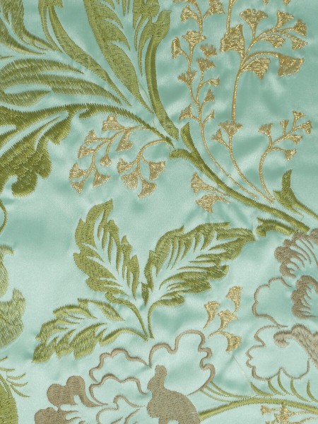 Silver Beach Superb Embroidered Faux Silk Custom Made Curtains