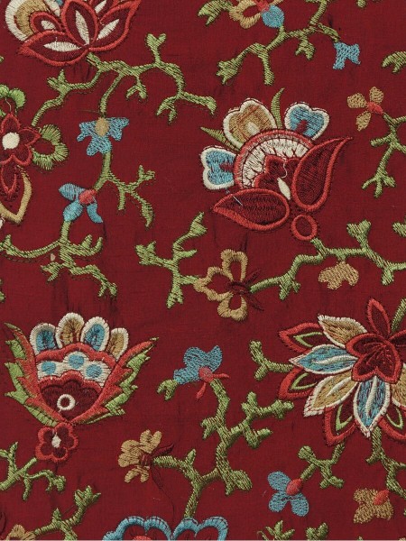Halo Embroidered Elegant Design Dupioni Silk Custom Made