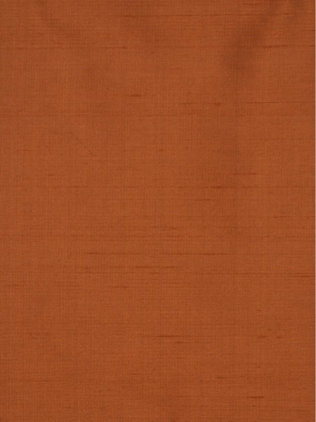 Oasis Solid Orange Dupioni Silk Fabric Sample (Color: Burnt orange)