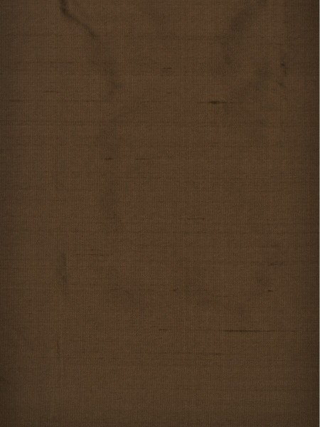 Oasis Solid Brown Dupioni Silk Fabric Sample (Color: Brown)