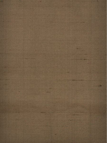 Oasis Solid Brown Dupioni Silk Fabric Sample (Color: Coffee)