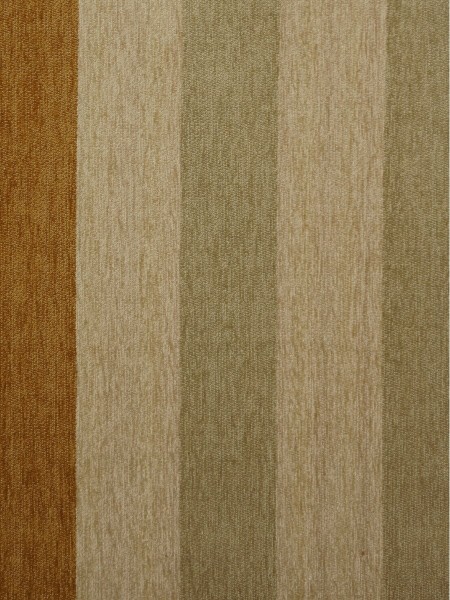 Petrel Vertical Stripe Versatile Pleat Chenille Curtains (Color: Alloy orange)