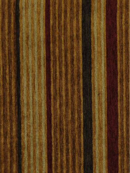 Petrel Heavy-weight Stripe Versatile Pleat Chenille Curtains (Color: Brown)