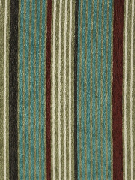 Petrel Heavy-weight Stripe Chenille Fabric Sample (Color: Teal)