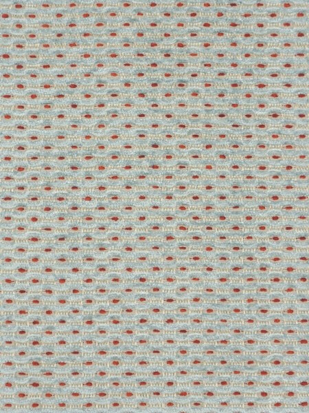 Coral Stylish Spots Chenille Fabric Sample (Color: Beau blue)