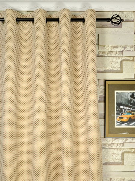 Coral Elegant Chenille Custom Made Curtains (Heading: Grommet)