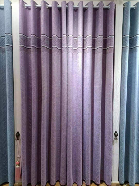 QYFL1421B Wrangell Twill Jacquard Velvet Custom Made Curtains For Living Room