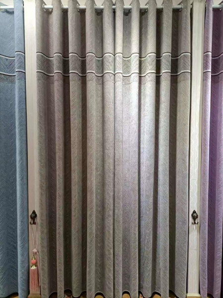 QYFL1421B Wrangell Twill Jacquard Velvet Custom Made Curtains For Living Room
