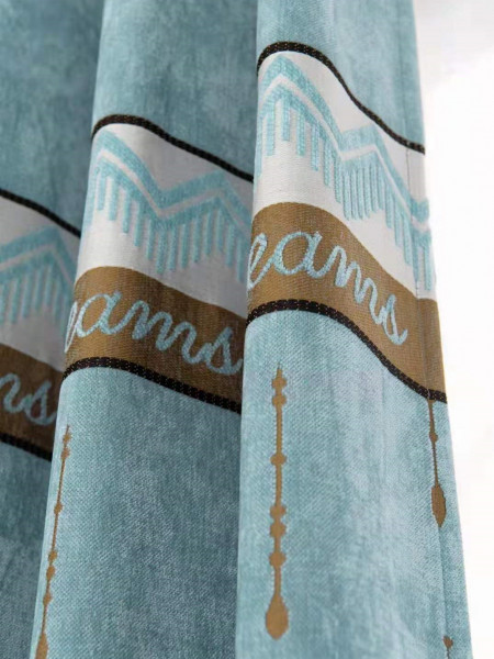 QYFL1421D Wrangell Jacquard Velvet Custom Made Curtains For Living Room