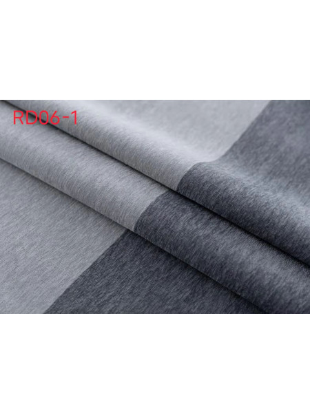 QYFLRDA On Sales Petrel Grey Stripe Chenille Custom Made Curtains