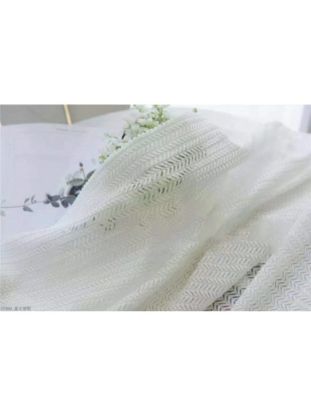 QYFLS2020B Bona Stripe Faux Linen Custom Made Sheer Curtains