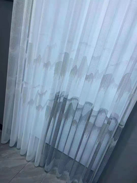 QYI221I Venus White Beautiful Landscape Custom Made Sheer
