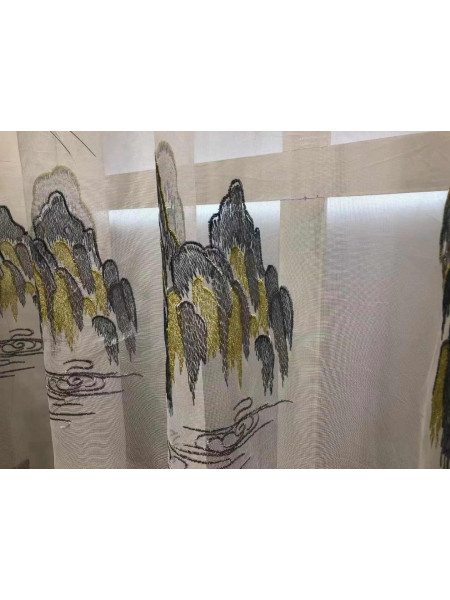 QYI221J Venus White Beautiful great rivers and mountains Custom Made Sheer
