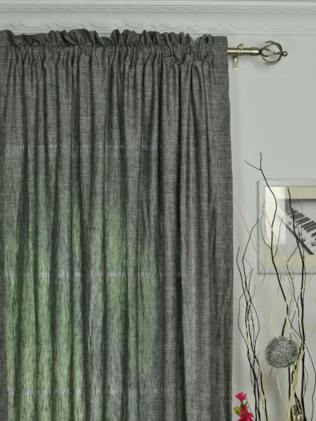 QYK246SG Eos Linen Multi Color Solid Custom Made Sheer Curtains (Heading: Rod Pocket)