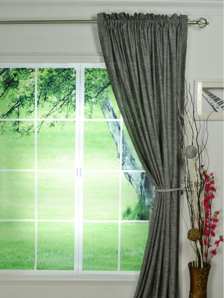 QYK246SGE Eos Linen Multi Color Solid Rod Pocket Sheer Curtains