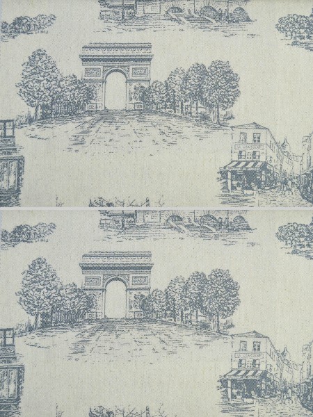 Eos Castle Printed Faux Linen Versatile Pleat Curtain (Color: Deep Jungle Green)
