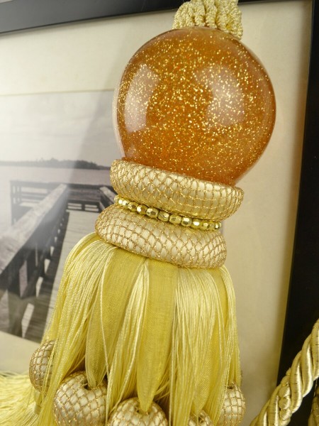 3 Colors QYM12 Faux Silk and Acrylic Curtain Tassel Tiebacks - Pair