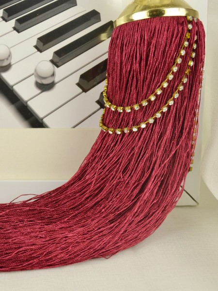 4 Colors QYM20 Polyester and Acrylic Curtain Tassel Tiebacks - Pair