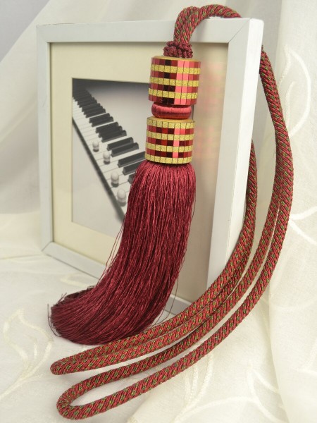 6 Colors QYM23 Polyester Curtain Tassel Tiebacks - Pair (Color: Red)