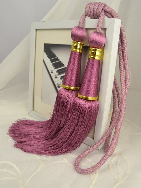 5 Colors QYM27 Polyester Curtain Tassel Tiebacks - Pair (Color: Red)