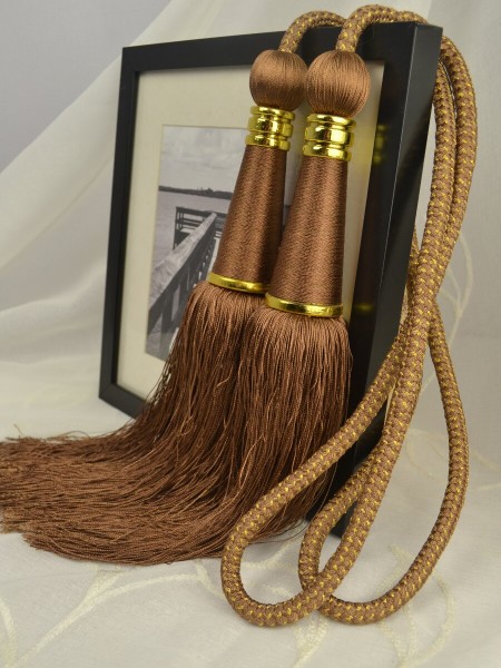 5 Colors Qym27 Polyester Curtain Tassel Tiebacks Pair