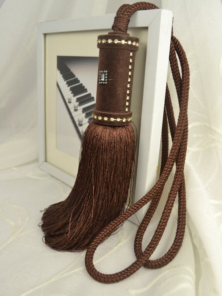 6 Colors QYM29 Polyester Curtain Tassel Tiebacks - Pair (Color: Dark Brown)