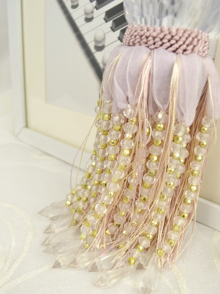 5 Colors QYM39 Polyester and Acrylic Curtain Tassel Tiebacks - Pair