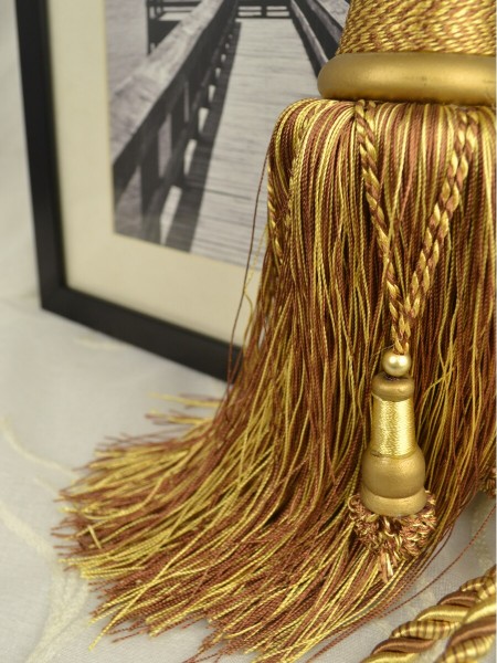 6 Colors QYM42 Polyester Curtain Tassel Tiebacks - Pair