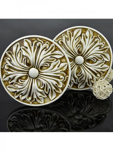 4 Colors QYN15 Resin Floral Curtain Tieback Holdbacks - Pair