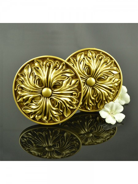 4 Colors QYN15 Resin Floral Curtain Tieback Holdbacks - Pair