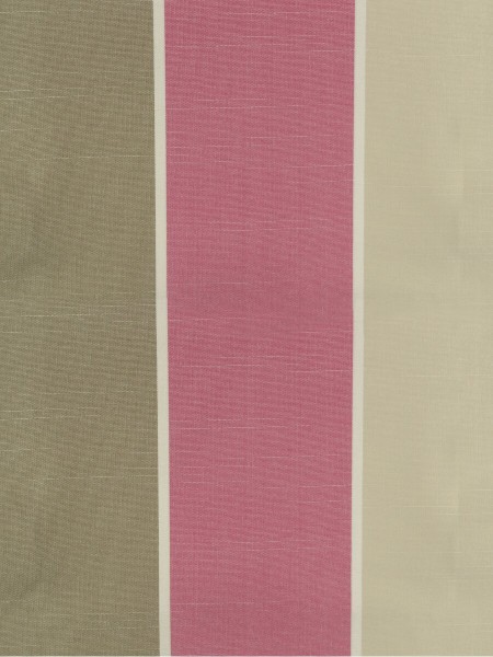 Modern Wide Striped Cotton Blend Blackout Grommet Ready Made Curtain (Color: Brink Pink)
