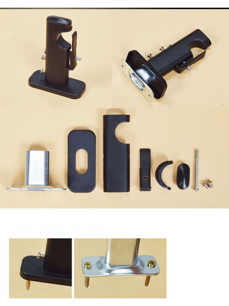 QYR0220 7/8" Barrow Iron Single Curtain Rod Set For Sale
