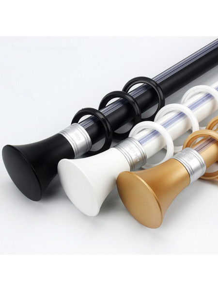 QYR06 1-1/8" Coree Aluminum Alloy Single Curtain Rod Set 