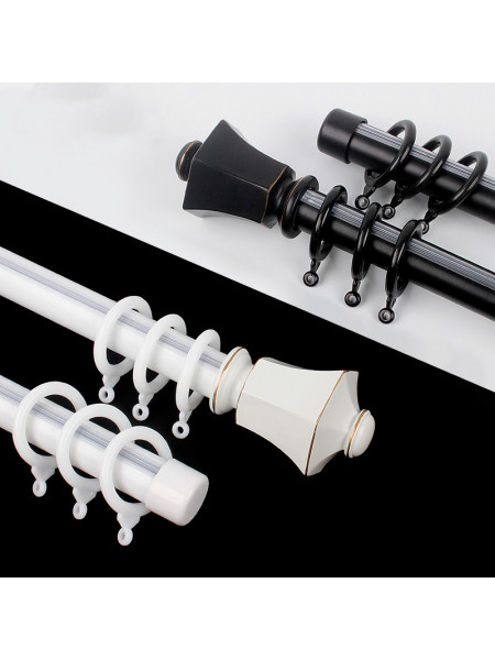 QYR0721 1-1/8" Duval Aluminum Alloy Double Curtain Rod Sets